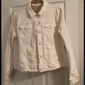 White Denim Stretch Jean Jacket XL